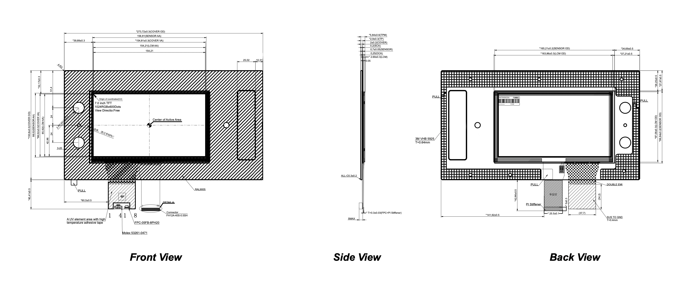 FN0700T187A drawing FN0700T187A Dibujo