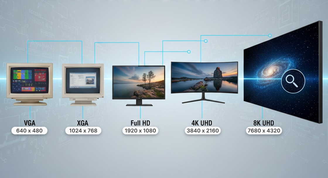 Resoluciones de pantalla: de VGA a 8K