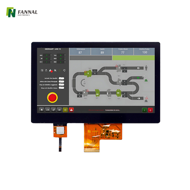 Interfaz LVDS LCD de pantalla táctil de 7 pulgadas 1024 × 600