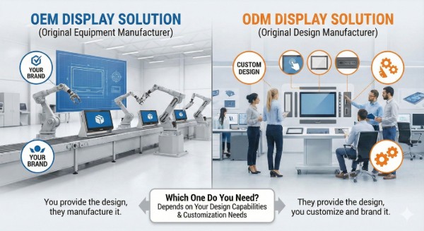 Soluciones de visualización OEM versus ODM: ¿Cuál es la diferencia y cuál necesita?