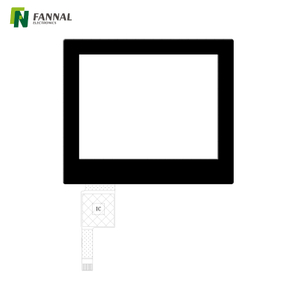 Panel táctil capacitivo personalizado de 3.5 pulgadas con cubierta personalizada sensor de vidrio de vidrio y controlador táctil